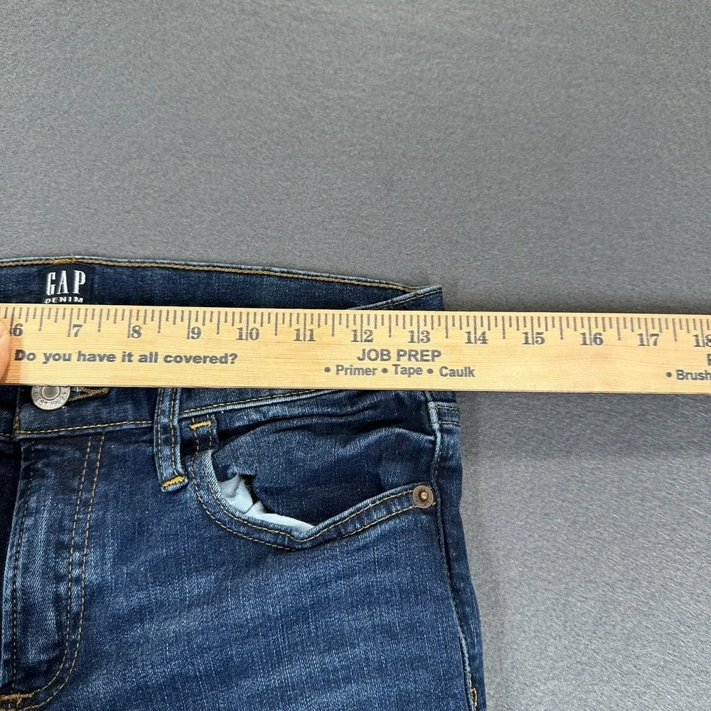 Gap‎ Jeans Girls 14 True Blue Denim Mid Rise Classic Stretch Skinny Whisker